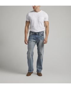Men's Silver Gordie Loose Fit Straight Leg Jeans
