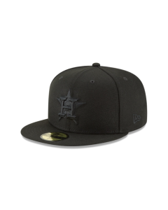 Men's New Era Blackout Basic 59FIFTY Fitted Houston Astros Cap