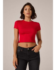Women's 7 Diamond Core Ribbed Crop Tee